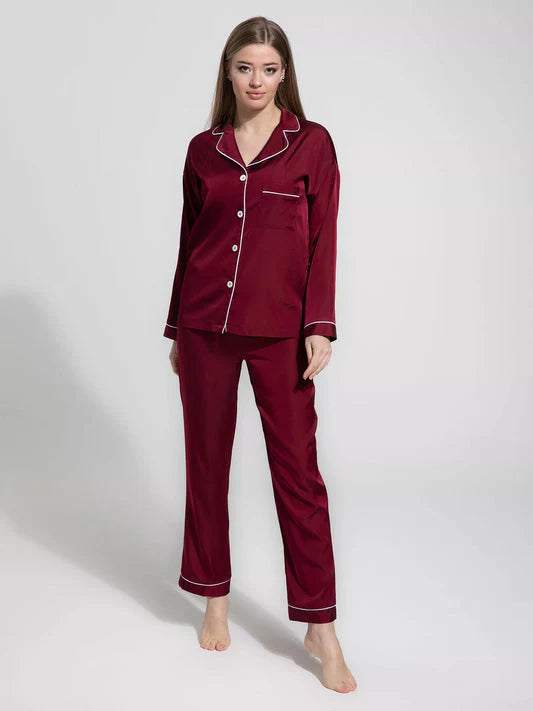 Silky Comfort Sleepwear - Maroon